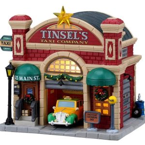 Lemax Village Collection 2026 Tinsel's Taxi Company