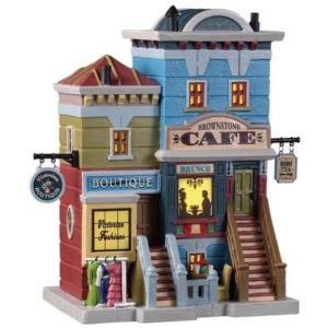 Lemax Village Collection Brownstone Cafe